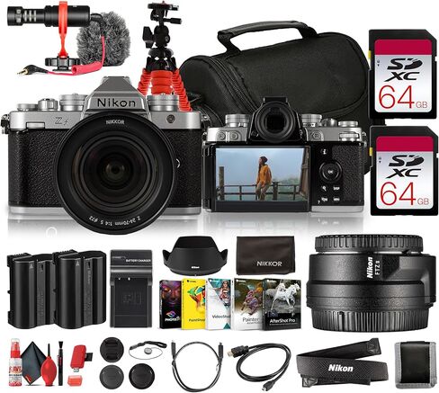 Nikon Zf Mirrorless Camera with NIKKOR Z 24-70mm f/4 S Lens (Silver), Full-Frame FX 24.5MP, 4K Video Bundle with + FTZ II Mount Adapter + Tripod (Renewed) in Saudi Arabia