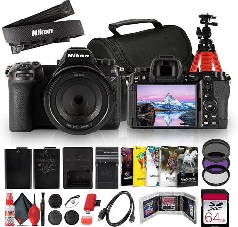 كاميرا Nikon Z6 III بدون مرآة مع عدسة 50 مم f/1.4 24.5 ميجابكسل FX 6K RAW 4K120p مع حقيبة + طقم تنظيف + طقم فلتر 62 مم + بطاقة ذاكرة 64 جيجابايت (متجددة) in Saudi Arabia