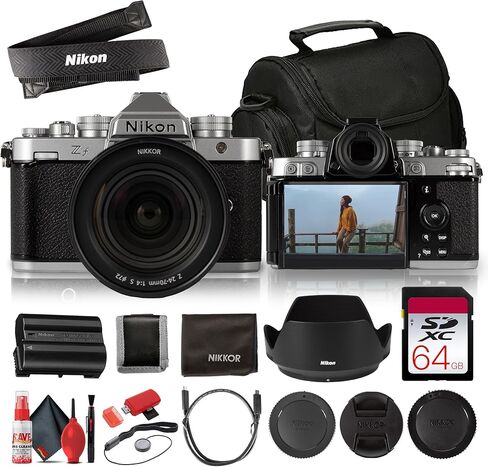 Nikon Zf Mirrorless Camera with NIKKOR Z 24-70mm f/4 S Lens (Silver), Full-Frame FX 24.5MP, EXPEED 7, 4K Video, 5-Axis IBIS Bundle with Bag (Renewed) in Saudi Arabia