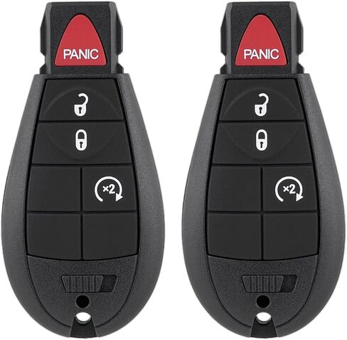 استبدال مفتاح Fob متوافق مع Jeep Cherokee 2014 2015 2016 2017 2018 2019 2020 استبدال مفتاح التحكم عن بعد GQ4-53T (رقاقة 4A) 68105081 3 أزرار 433 ميجاهرتز (حزمة من 2) (4 أزرار) in Saudi Arabia