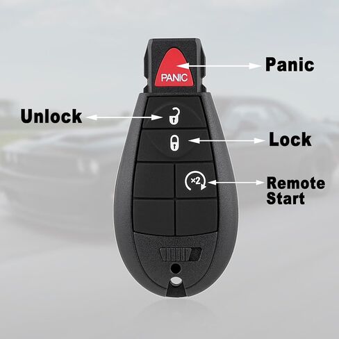 استبدال مفتاح Fob متوافق مع Jeep Cherokee 2014 2015 2016 2017 2018 2019 2020 استبدال مفتاح التحكم عن بعد GQ4-53T (رقاقة 4A) 68105081 3 أزرار 433 ميجاهرتز (حزمة من 2) (4 أزرار) in Saudi Arabia