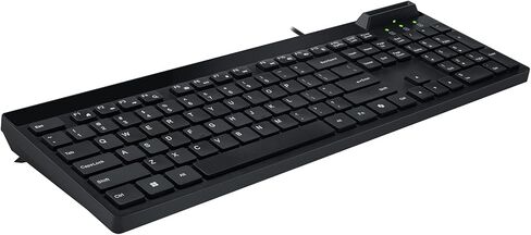 Adesso AKB-140SB Desktop Keyboard with Built-in Smart Card Reader 104-Key Full Size Low Profile Membrane USB Wired for Windows PC Secure Login Banking Healthcare Office in Saudi Arabia