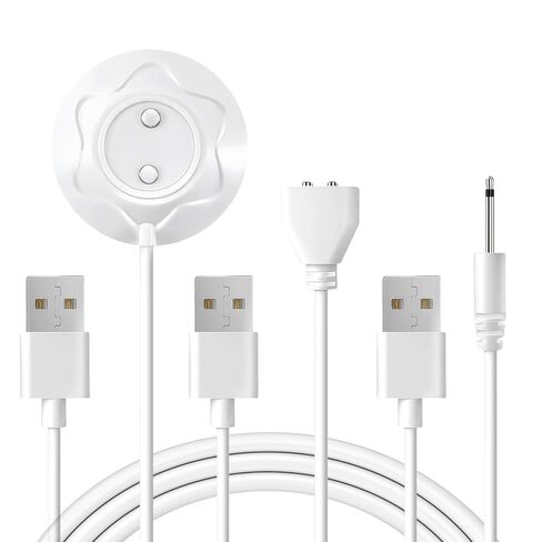 3 قطعة دسار شاحن لعبة الجنس شاحن مجموعة USB إلى 18 مللي متر تيار مستمر كابل شحن 6 مللي متر/12 مللي متر استبدال كابلات الشاحن المغناطيسي لمدلك العصا الهزاز الوردي وغيرها من ألعاب الكبار in Kuwait