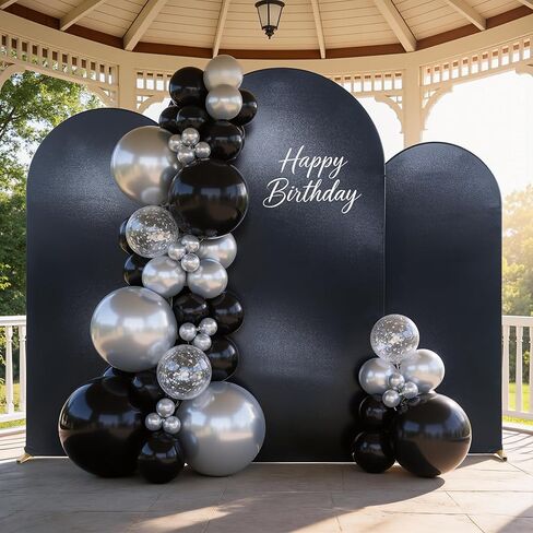 Gold Shimmer Arch Backdrop Cover Set of 3(6 6.6 7.2FT),Glitter Spandex Fitted Chiara Cover with Zipper,Thick Soft Stretchy Sequin for Wedding Birthday Party Baby Shower Photo Backdrop Decoration in Saudi Arabia
