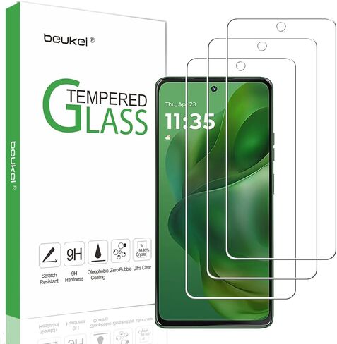 (3 عبوات مصممة لهاتف Motorola Moto G Power 5G (2025/2026) واقي شاشة من الزجاج المقسى، حساس للمس، صلابة 9H، [لا يناسب إصدار 2020-2024] in Kuwait