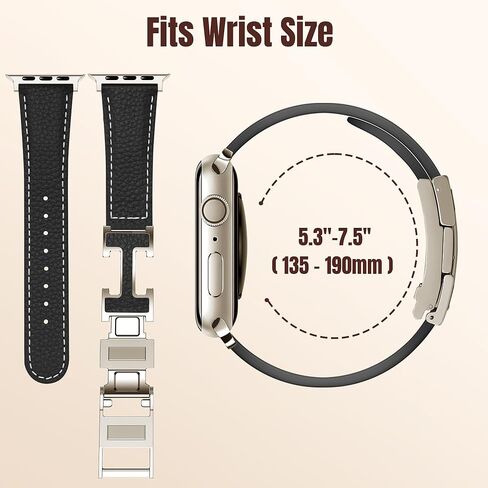 Charlam Leather Magnetic Watch Band, Compatible with Apple Watch Bands 40mm 38mm 41mm 42mm 44mm 45mm 46mm 49mm Women Men, Top Grain Leather Designer Strap for iWatch Series 11/10/9/8/7/6-1/Ultra 3/SE3 in Saudi Arabia