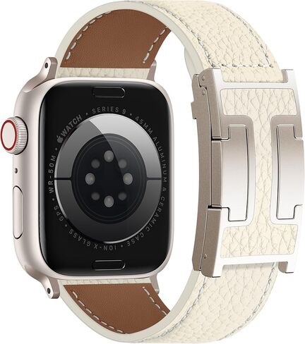 Charlam Leather Magnetic Watch Band, Compatible with Apple Watch Bands 40mm 38mm 41mm 42mm 44mm 45mm 46mm 49mm Women Men, Top Grain Leather Designer Strap for iWatch Series 11/10/9/8/7/6-1/Ultra 3/SE3 in Saudi Arabia