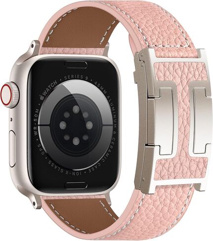 Charlam Leather Magnetic Watch Band, Compatible with Apple Watch Bands 40mm 38mm 41mm 42mm 44mm 45mm 46mm 49mm Women Men, Top Grain Leather Designer Strap for iWatch Series 11/10/9/8/7/6-1/Ultra 3/SE3 in Saudi Arabia