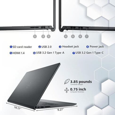 كمبيوتر محمول Dell Inspiron 15 بشاشة لمس 15.6 بوصة FHD للكمبيوتر المحمول Intel 10-Core i5-1334U، ذاكرة الوصول العشوائي DDR4 سعة 8 جيجابايت، 512 جيجابايت PCIe SSD، WiFi 6، بلوتوث، HDMI، Windows 11 Home S (متجدد) in Kuwait