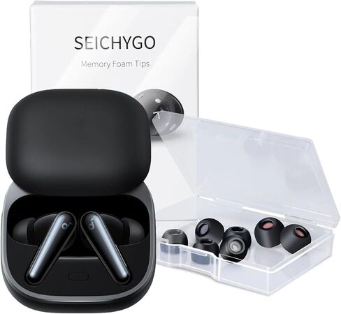 Memory Foam Ear Tips with Dust Mesh for Anker Soundcore Liberty 5 / Liberty 4 Pro Earbuds/Sport X20 (Not for Liberty 4 NC), Anti-Slip Replacement Ear Tip, No Silicone Pain, 3 Pairs (SML) in Kuwait