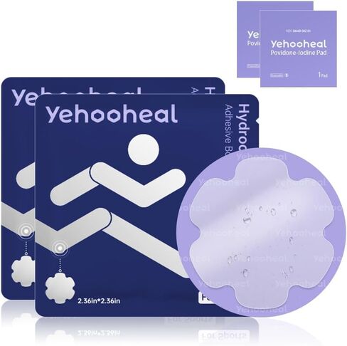 yehooheal ضمادات الغروانية المائية تضميد الجروح، تبقى ثابتة لمدة 7 أيام، 0.004 بوصة رقيقة جدًا تشبه الجلد مقاومة للماء، شفاء أسرع، تقليل الندبات، للخدوش والجروح والحروق والبثور، والإسعافات الأولية في الهواء الطلق in Kuwait