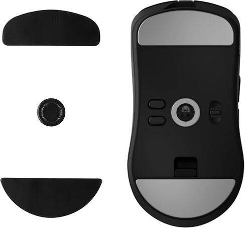 kwmobile Mouse Feet Replacement Compatible with ASUS ROG Harpe II Ace Computer Mouse Skates Sticker - Black in Saudi Arabia