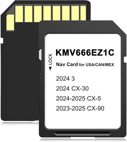 Updated KMV666EZ1C GPS Navigation SD Card Compatible with 2024 Mazd* 3 / CX30, 2024-2025 CX5, 2023-2025 CX90, USA/CAN/MEX Maps in Saudi Arabia