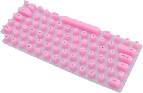 Raised Silicone Keyboard Cover for Pro 14,16 & Air 13,15 (2021-2024), Long Nail Friendly Design for Nail Art Protection & Comfortable Typing Experience (Pink) in Saudi Arabia