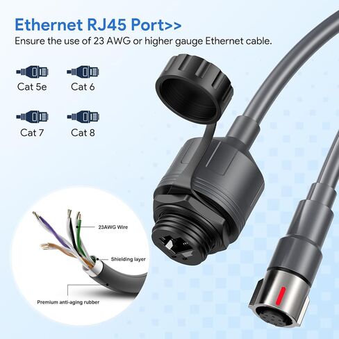 Starlink Ethernet Adapter Performance Gen 3 – 1FT/30CM Waterproof RJ45 Coupler & Ethernet Cable Extension for Performance Gen 3 Dish, Plug-and-Play, High-Speed Data Transmission, Outdoor Use (2 Pack) in Saudi Arabia