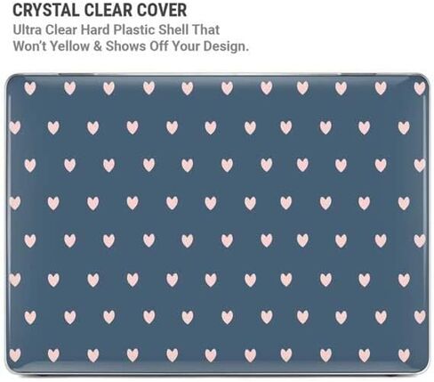 Skinit Case + Skin Compatible with MacBook Pro 14in (2021) Originally Designed Blue and Pink Hearts Design in Saudi Arabia