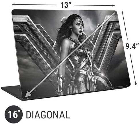 Skinit Laptop Decal Skin Compatible with Universal Laptop 16in (13 x 9.4in) - Officially Licensed Warner Bros Wonder Woman Justice League Design in Saudi Arabia