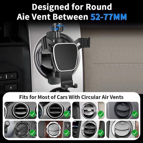 حامل هاتف للسيارة Ford Mustang 2005-2023 (ليس Mach E)، F-150 2004-2014، F-250 2008-2016، F-350 2008-2016، Expedition 2003-2017 ملحقات السيارات الداخلية الدائرية لتنفيس الهواء المحمول in Kuwait