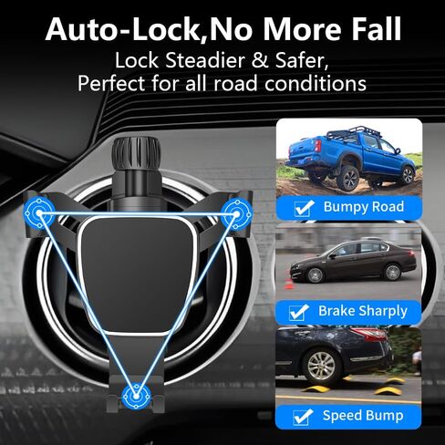 حامل هاتف للسيارة Ford Mustang 2005-2023 (ليس Mach E)، F-150 2004-2014، F-250 2008-2016، F-350 2008-2016، Expedition 2003-2017 ملحقات السيارات الداخلية الدائرية لتنفيس الهواء المحمول in Kuwait