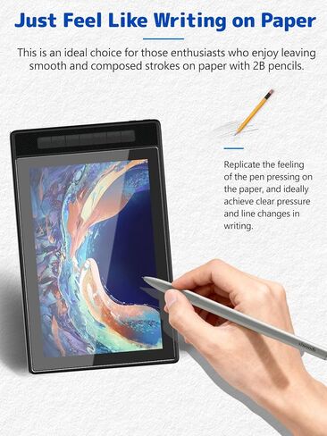 واقي شاشة ذو ملمس ورقي لجهاز HUION Kamvas Pro 13 مقاس 13.3 بوصة، فيلم PET غير لامع مضاد للوهج، مضاد لبصمات الأصابع ومقاوم للخدش للكتابة والقراءة الطبيعية in Kuwait