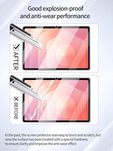 واقي شاشة لجهاز Samsung Galaxy Tab S11 Android 11 بوصة، مضاد للخدش 9H حساس للمس، حواف مستديرة 2.5D خالية من الفقاعات، سهل التركيب، عبوتان. in Kuwait