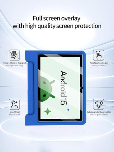 واقي شاشة لجهاز CFVOCUY TS01-K103A Android 15 تابلت 10.1 بوصة، مضاد للخدش 9H صلابة اللمس الحساسة 2.5D حواف مستديرة خالية من الفقاعات سهلة التركيب، عبوتان. in Kuwait