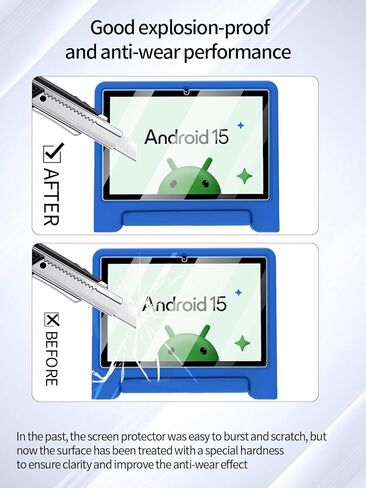 واقي شاشة لجهاز CFVOCUY TS01-K103A Android 15 تابلت 10.1 بوصة، مضاد للخدش 9H صلابة اللمس الحساسة 2.5D حواف مستديرة خالية من الفقاعات سهلة التركيب، عبوتان. in Kuwait