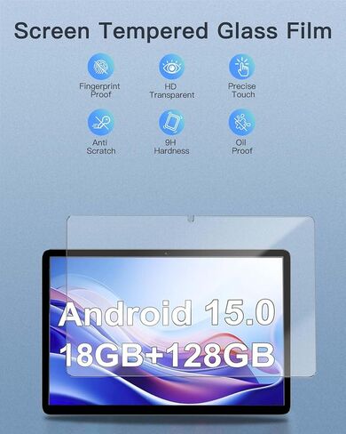 واقي شاشة لجهاز YQSAVIOR YQCP20PRO Android 15 Tablet 10 بوصة، زجاج مقسى بصلابة 9H لجهاز YQSAVIOR YQCP20PRO اللوحي مضاد للخدش، خالٍ من الفقاعات، وضوح عالي الدقة in Saudi Arabia