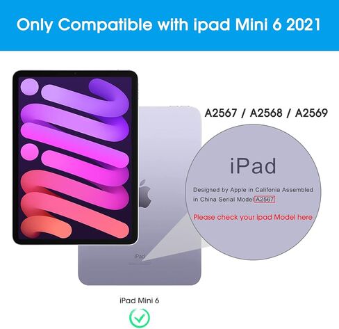 OMOTON [2 Pack Screen Protector for iPad Mini 6 (8.3 Inch), Apple Pencil Compatibility/Scratch Resistant/Tempered Glass for iPad Mini 6th Generation 2021 Released in Saudi Arabia