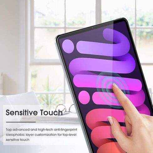 OMOTON [2 Pack Screen Protector for iPad Mini 6 (8.3 Inch), Apple Pencil Compatibility/Scratch Resistant/Tempered Glass for iPad Mini 6th Generation 2021 Released in Saudi Arabia