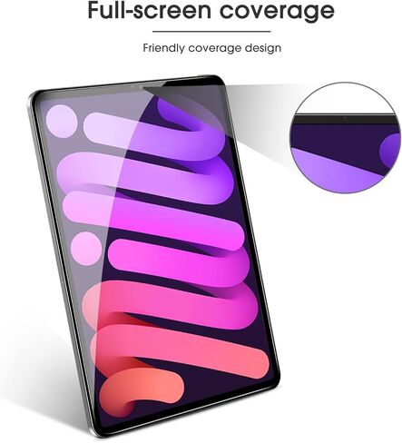 OMOTON [2 Pack Screen Protector for iPad Mini 6 (8.3 Inch), Apple Pencil Compatibility/Scratch Resistant/Tempered Glass for iPad Mini 6th Generation 2021 Released in Saudi Arabia