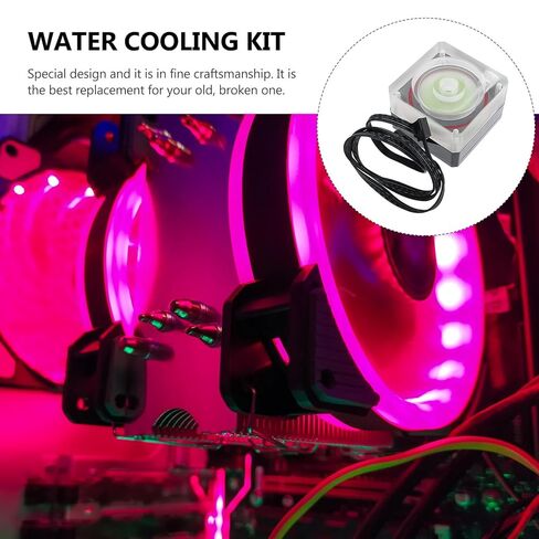Kisangel PC Water Cooling Pump Pwm Control, 500l/ Rate, G1/4 Threaded Port, Liquid Cooler Compatible CPU Cooling Systems for Desktop Computers in Saudi Arabia
