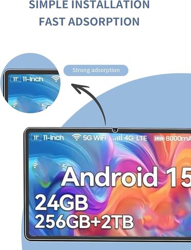 [عبوة من قطعتين] واقي شاشة لجهاز TABWEE W90 Android Tablet مقاس 11 بوصة من الزجاج المقوى، واقي شاشة لجهاز BESTTAB W90 Tablet مضاد للخدش وحساس وصلابة 9H in Kuwait