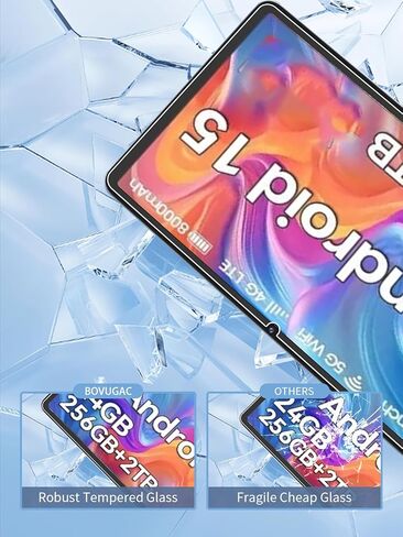 [عبوة من قطعتين] واقي شاشة لجهاز TABWEE W90 Android Tablet مقاس 11 بوصة من الزجاج المقوى، واقي شاشة لجهاز BESTTAB W90 Tablet مضاد للخدش وحساس وصلابة 9H in Kuwait