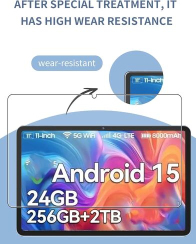 [عبوة من قطعتين] واقي شاشة لجهاز TABWEE W90 Android Tablet مقاس 11 بوصة من الزجاج المقوى، واقي شاشة لجهاز BESTTAB W90 Tablet مضاد للخدش وحساس وصلابة 9H in Kuwait