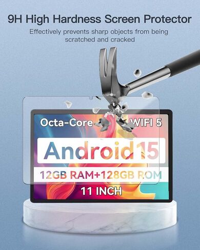 واقي شاشة لجهاز SVITOO P11 Tablet مقاس 11 بوصة، زجاج مقسى بصلابة 9H لجهاز SVITOO P11 Android 15 Tablet مضاد للخدش، خالٍ من الفقاعات، وضوح عالي الدقة in Kuwait