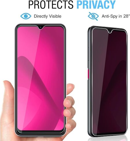 2 Pack for T-Mobile Revvl 8 Pro Privacy Tempered Glass Screen Protector, 9H Anti Spy Private Film, Anti-Scratch, Case Friendly For T-Mobile Revvl 8 Pro 5G (2025). in Saudi Arabia