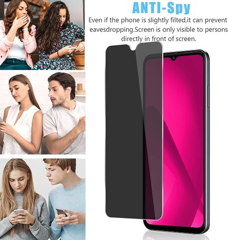 2 Pack for T-Mobile Revvl 8 Pro Privacy Tempered Glass Screen Protector, 9H Anti Spy Private Film, Anti-Scratch, Case Friendly For T-Mobile Revvl 8 Pro 5G (2025). in Saudi Arabia