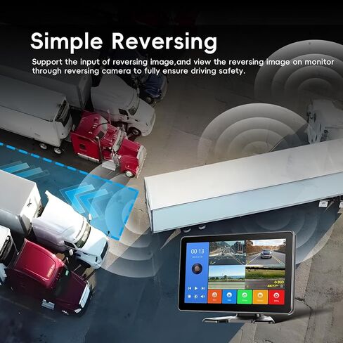 4 Cameras Wired Backup Camera System with 10.1Inch IPS Monitor for Truck RV Trailer Bus, Rear View Camera, with Side Front View Camera, 4 Split Screen, Super Waterproof, Night Vision, AHD1080P in Saudi Arabia
