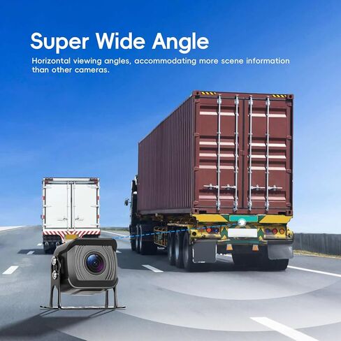 4 Cameras Wired Backup Camera System with 10.1Inch IPS Monitor for Truck RV Trailer Bus, Rear View Camera, with Side Front View Camera, 4 Split Screen, Super Waterproof, Night Vision, AHD1080P in Saudi Arabia
