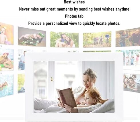 10.1 Inch Digital Photo Frame, Digital Picture Frame HD Touch Screen Smart Cloud Photo Frame with Type C 3.5mm Port, Max 32Gb Expandable (US Plug) in Saudi Arabia