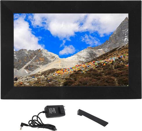 10.1 Inch Digital Picture Frame, 32GB HD Touchscreen Auto Rotation Smart Electronic Photo Frame for Uhale APP for Home Office (US Plug) in Saudi Arabia