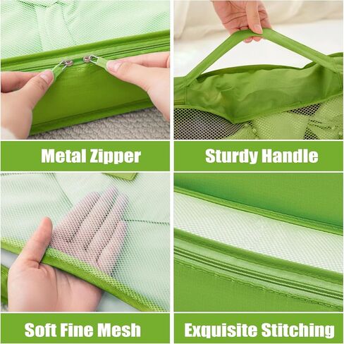 Packing Cubes 8 Set Travel Organizer BagsTravel Compression Bags Luggage Packing Cubes for Suitcases Travel Accessories (Sky Blue) in Saudi Arabia