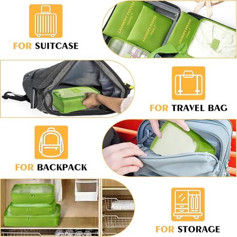 Packing Cubes 8 Set Travel Organizer BagsTravel Compression Bags Luggage Packing Cubes for Suitcases Travel Accessories (Sky Blue) in Saudi Arabia