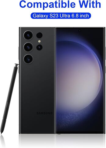 【عبوة من قطعتين】واقي شاشة Sinslen لهاتف Galaxy S23 Ultra، واقي شاشة من الزجاج المقوى S23ultra، [منحني ثلاثي الأبعاد] [مضاد للخدش] [مضاد لبصمات الأصابع] واقي شاشة زجاجي مقوى لهاتف Samsung Galaxy S23 Ultra 5G in Saudi Arabia