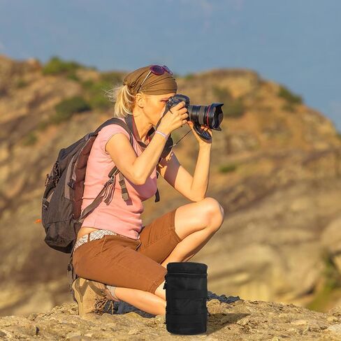 مقاوم للماء للصدمات Dslr عدسة الكاميرا الحقيبة كبيرة 13x13x23 سنتيمتر النايلون واقية للسفر التصوير الفوتوغرافي in Saudi Arabia