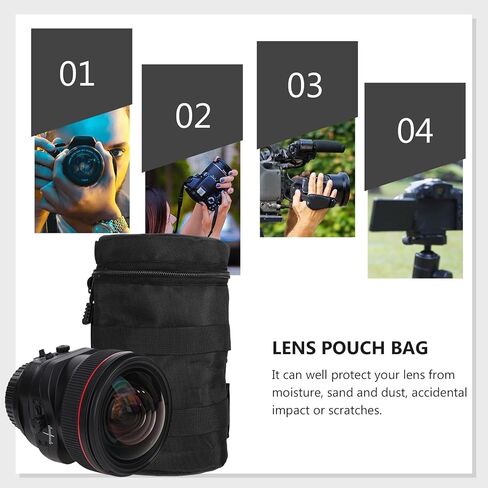 مقاوم للماء للصدمات Dslr عدسة الكاميرا الحقيبة كبيرة 13x13x23 سنتيمتر النايلون واقية للسفر التصوير الفوتوغرافي in Saudi Arabia