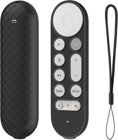 حافظة جهاز تحكم عن بعد لجهاز Google TV Streamer 4K 2024 غطاء تحكم واقٍ من السيليكون (أسود) in Kuwait