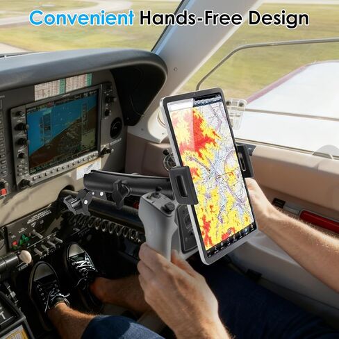 EEEKit Tablet Yoke Mount, Aircraft Yoke Tablet Holder, 360° Adjustable Metal Arm, Aviation Trainer Clamp Holder Compatible with iPad, Smartphones, 4–10 Inch Devices in Kuwait