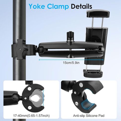 EEEKit Tablet Yoke Mount, Aircraft Yoke Tablet Holder, 360° Adjustable Metal Arm, Aviation Trainer Clamp Holder Compatible with iPad, Smartphones, 4–10 Inch Devices in Kuwait